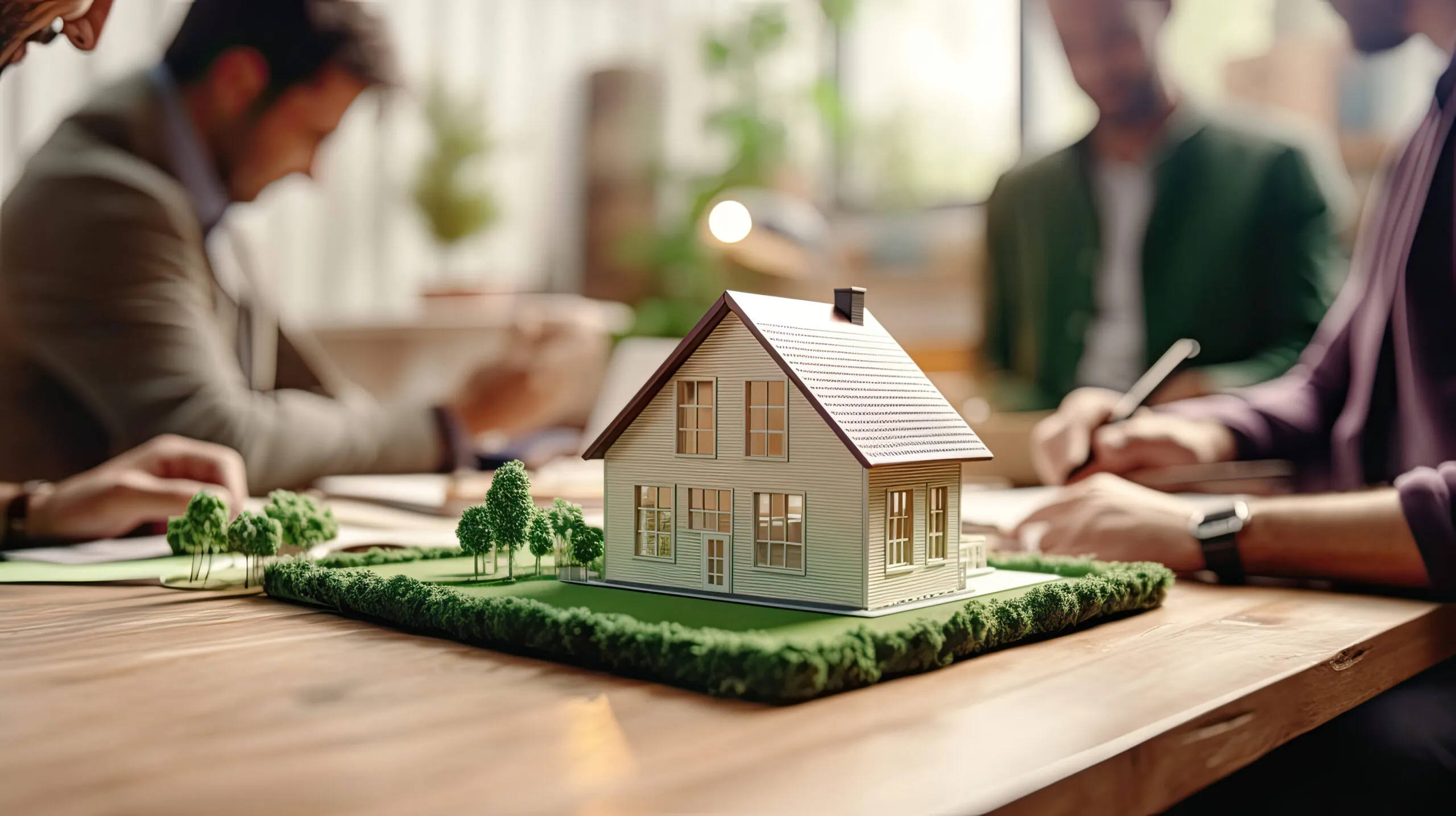 Model of a living eco house